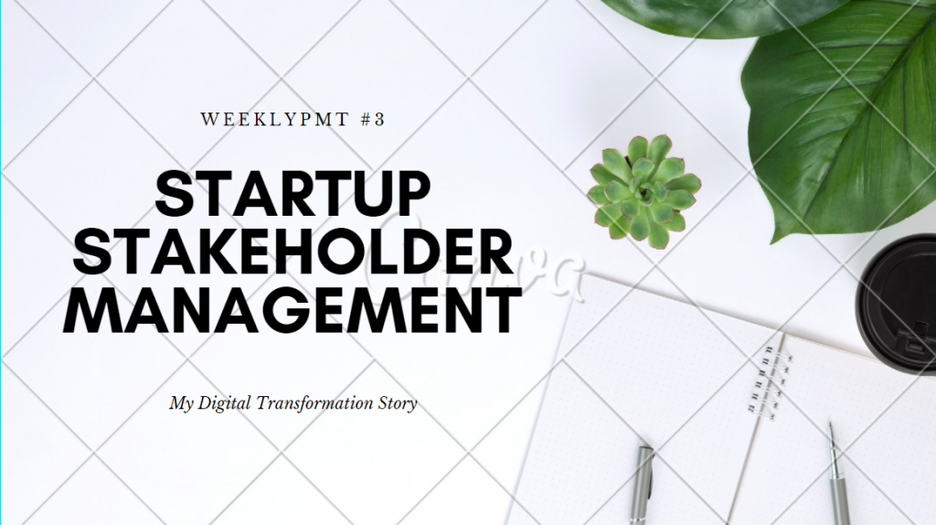 weekly pmt 3 startup stakeholder management