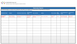 stakeholder register template