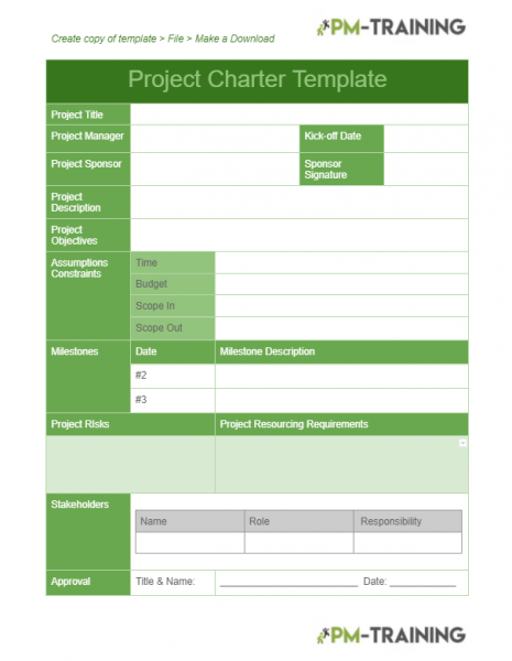 Project Charter Template