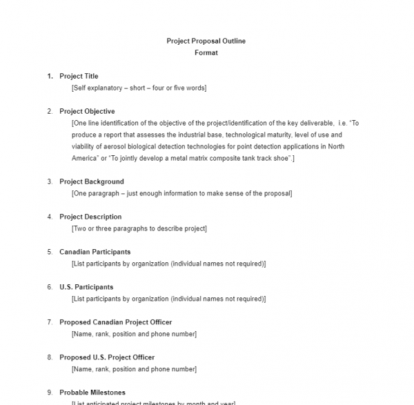 Project Outline Proposal Example Google Docs for College Project