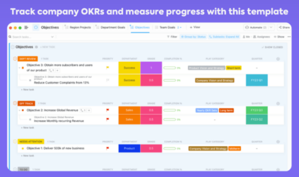 OKR Planning - ClickUp