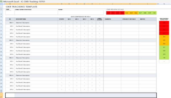 OKR Planning Template - Excel 1