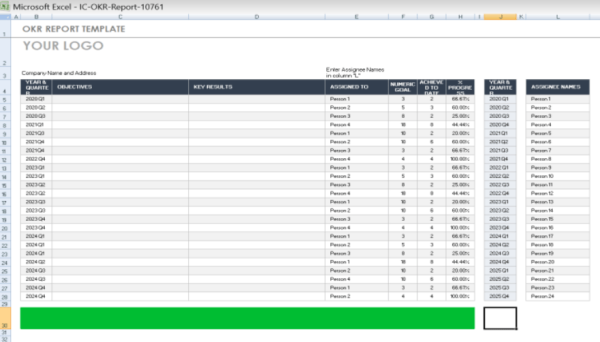 OKR Planning Template - Excel 2