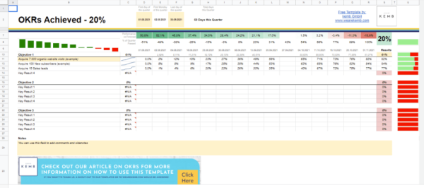 OKR Planning Template - Excel 4