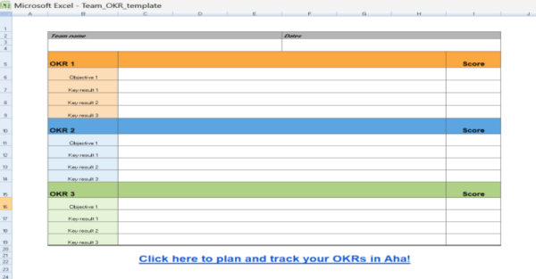 OKR Planning Template - Excel 5