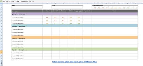 OKR Planning Template - Excel 6