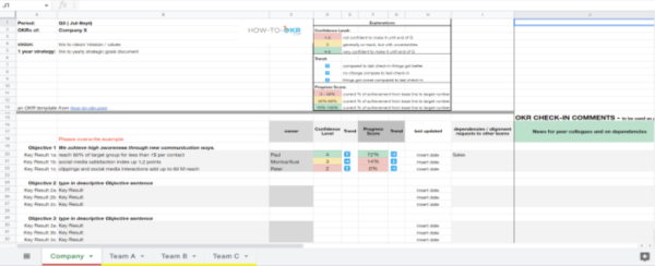 OKR Planning Template - Excel 8