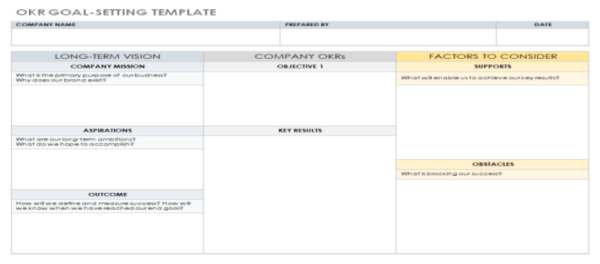 OKR Planning Template - Word 2