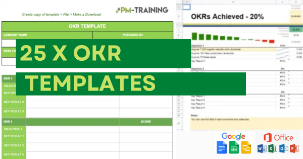 OKR Template excel Google Sheets