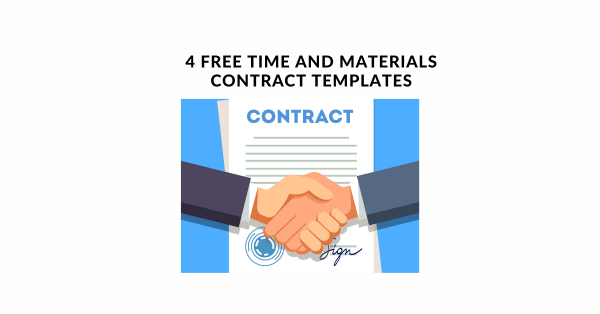 4 Free Time and Materials contract Templates 1