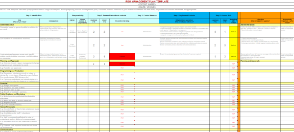 Risk Management Template - Excel 8