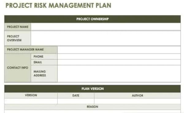 Risk Management Template - Excel 9