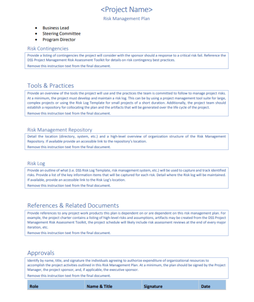 Risk Management Template - PDF 1