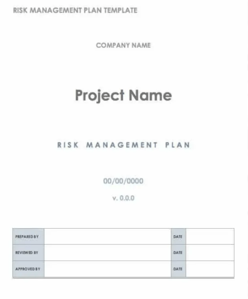 Risk Management Template - Word 1