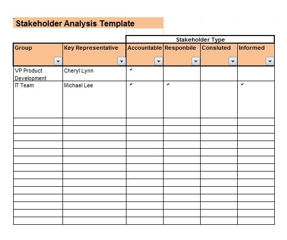 Stakeholder Analysis Template - Excel 4