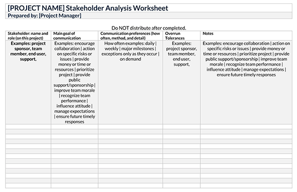 Stakeholder Analysis Template - Word 7