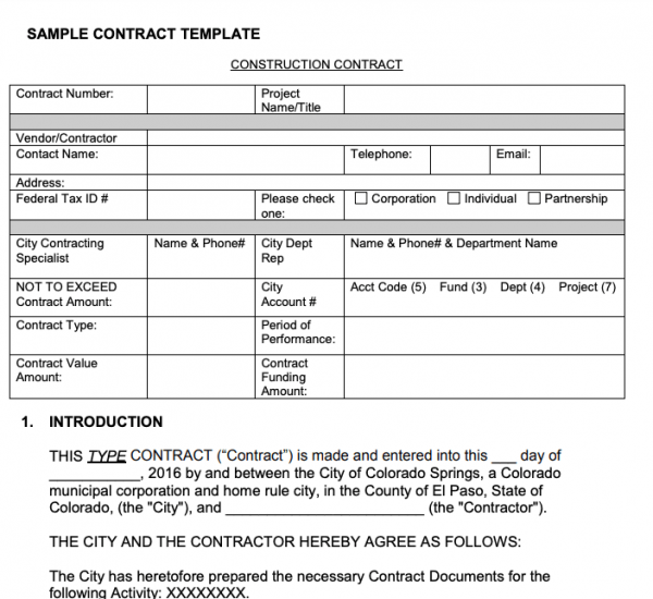 Time and Materials Contract coloradospringse