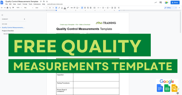 Google Doc Quality Control Measurement Template + Checklist