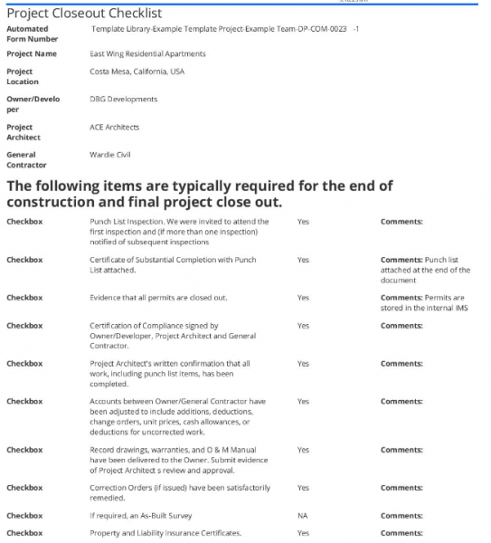 Project Closure Checklist Template sitemate