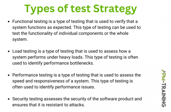 Types of test strategy