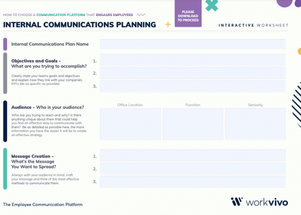 Internal communication plan template 2