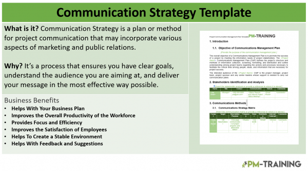 communication strategy template