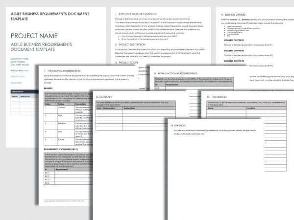 Agile Business Requirements Document Template Word 1