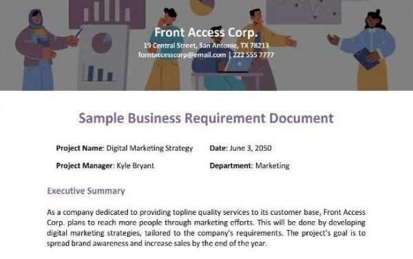 Agile Business Requirements Document Template Word 7