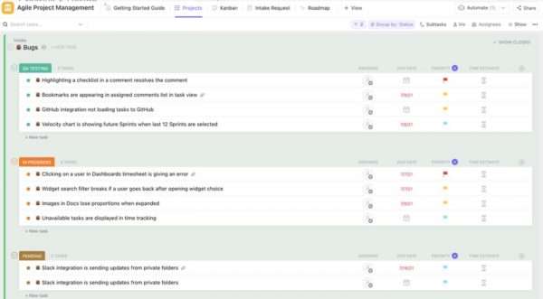 Agile Project Management Template by ClickUp