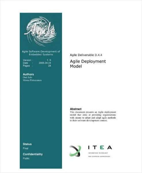 Agile Project Plan - Agile Deployment Model Sample