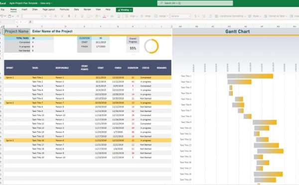 Agile Project Plan - Agile Project Plan Template Excel 1