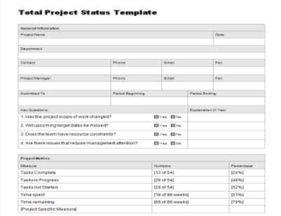 Agile Status Report Template Word 15