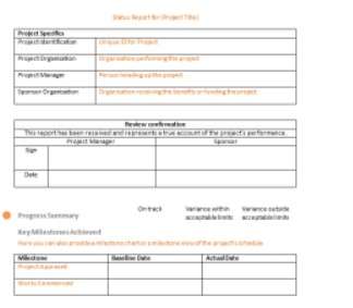 Agile Status Report Template Word 4