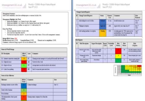 Agile Status Report Template Word 9