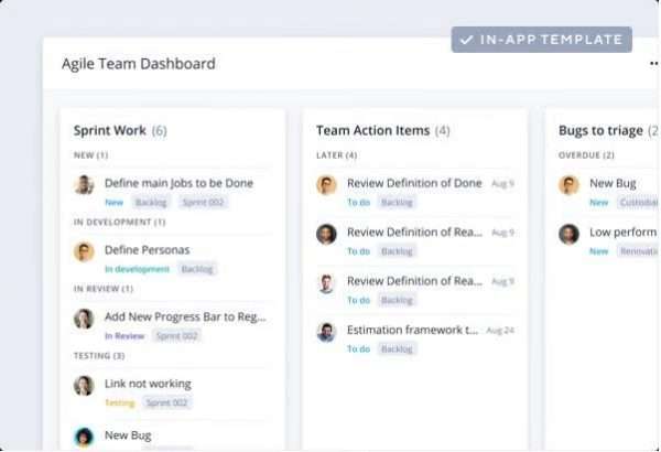 Agile Teamwork Template Online tool