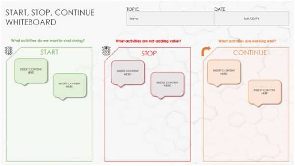 Start Stop Continue Template PowerPoint