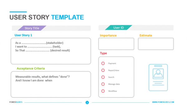 User story category templates