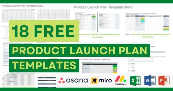 18 x Product Launch Plan Templates