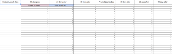 Product Launch Plan Template - Excel 3