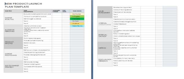 Product Launch Plan Template - Word 1