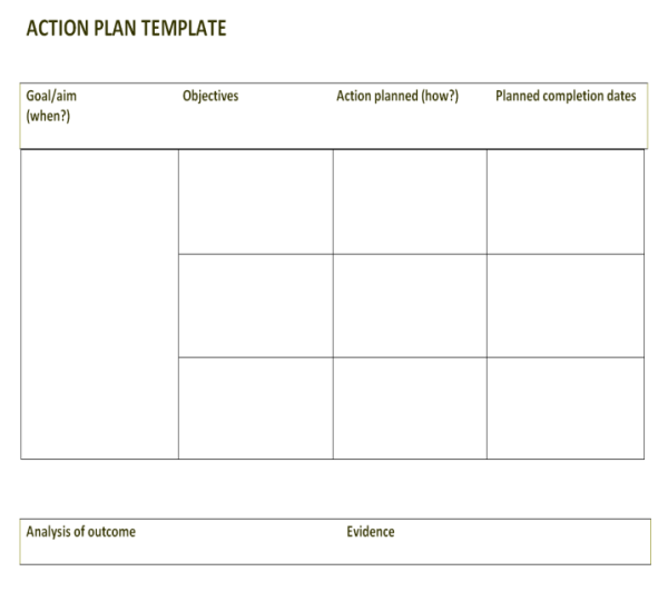 Action Plan Template - Word 4