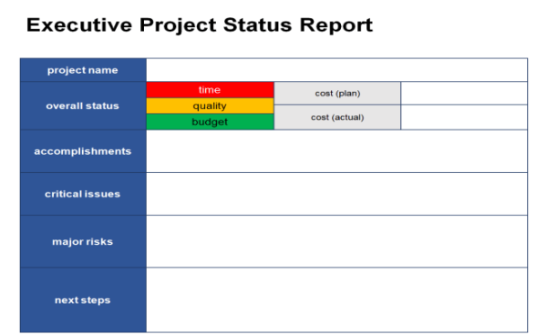 Executive Project Status Report Template - PPT 2