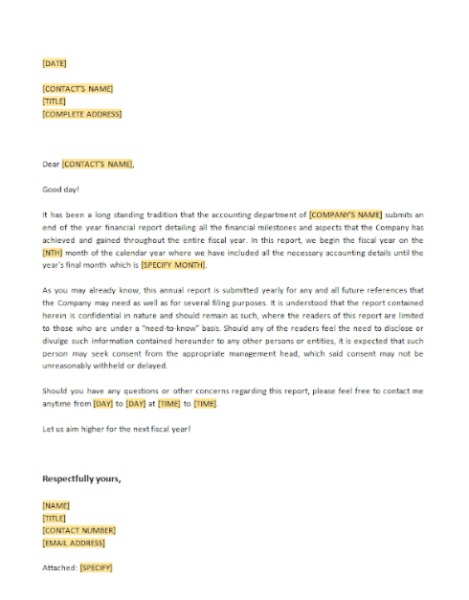 Business Report Template Word 10