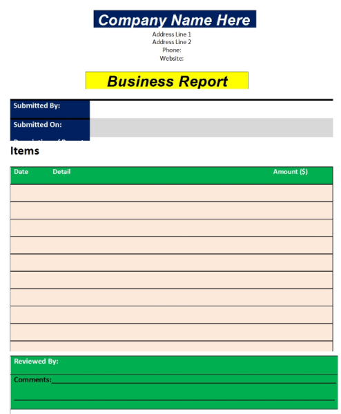 Business Report Template Word 14