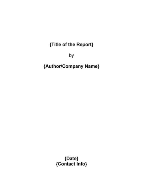 Business Report Template Word 8