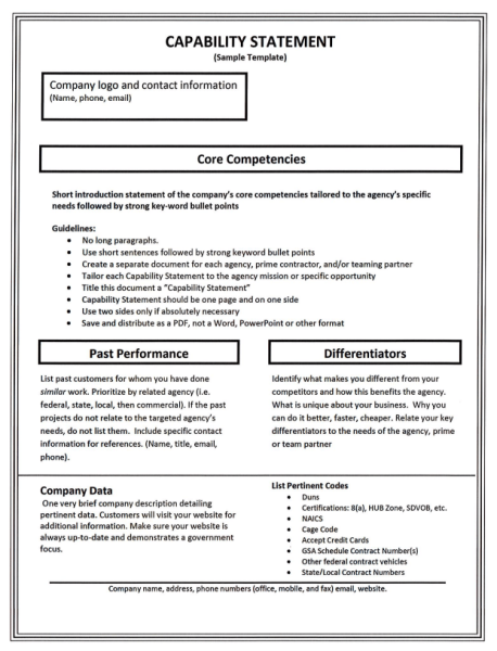 Capability Statement Template PDF 4