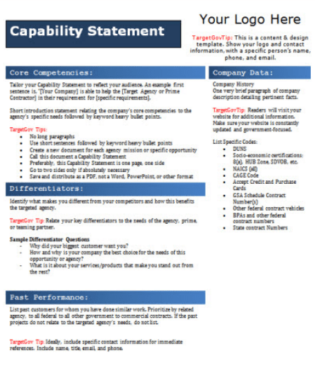 Capability Statement Template PDF 6