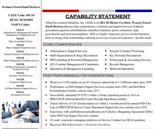 Capability Statement Template Word 19