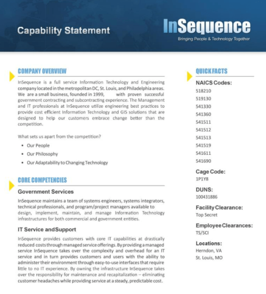 Capability Statement Template Word 21