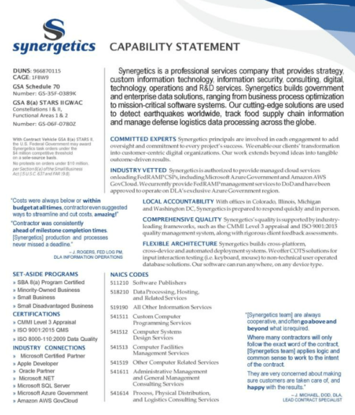 Capability Statement Template Word 22